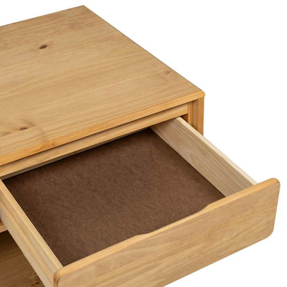 Tavolino Salotto SAUDA Rovere 99x55x45 cm Legno Massello Pino