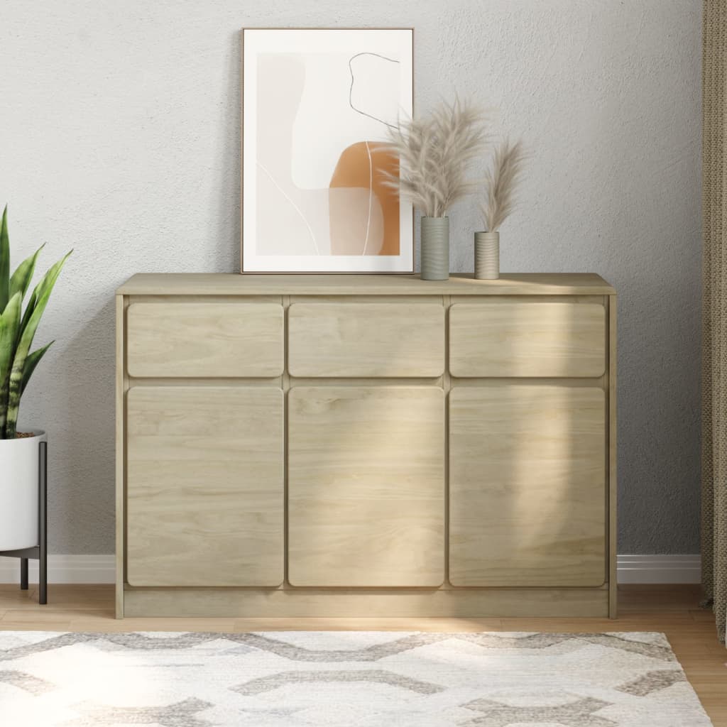 SAUDA Oak Sideboard 114x43x75.5 cm in Solid Pine Wood