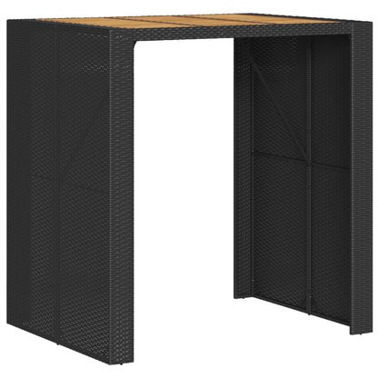 Tavolo Bar da Giardino Piano in Acacia 105x80x110 cm Polyrattan