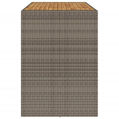 Tavolo Bar da Giardino Piano in Acacia 185x80x110 cm Polyrattan