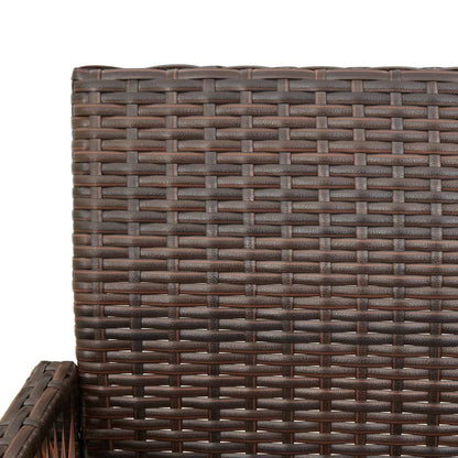 Sgabelli da Bar da Giardino 2 pz in Polyrattan Marrone - homemem39