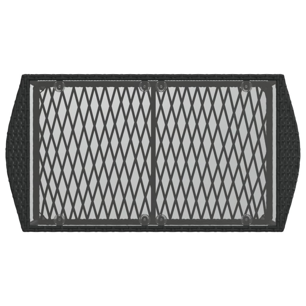 Set Divani da Giardino 4 pz con Cuscini Nero in Polyrattan | homemem39