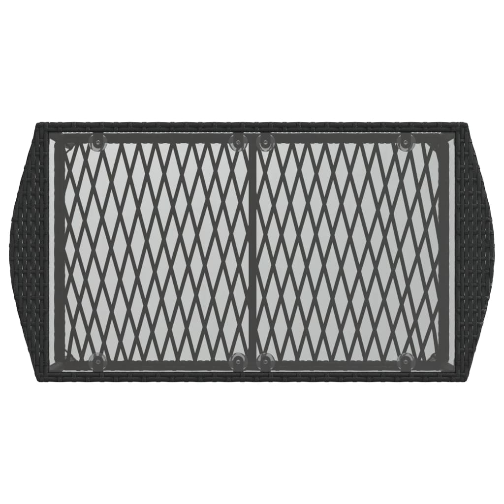 Set Divani da Giardino 4 pz con Cuscini Nero in Polyrattan | homemem39