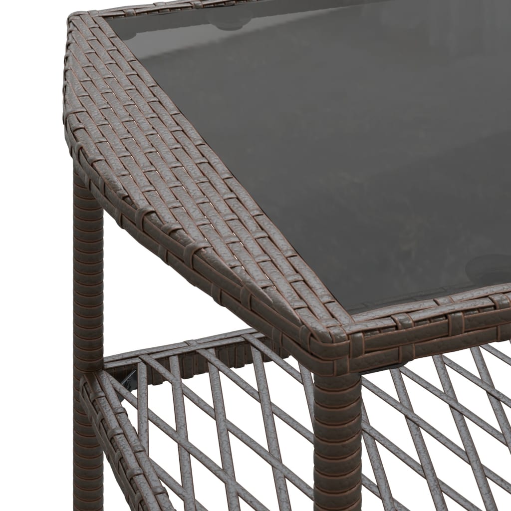 Set Divano da Giardino 4 pz con Cuscini Marrone in Polyrattan