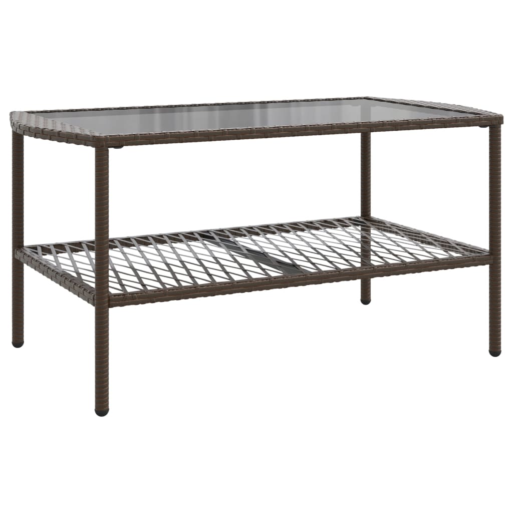 Set Divano da Giardino 4 pz con Cuscini Marrone in Polyrattan | homemem39