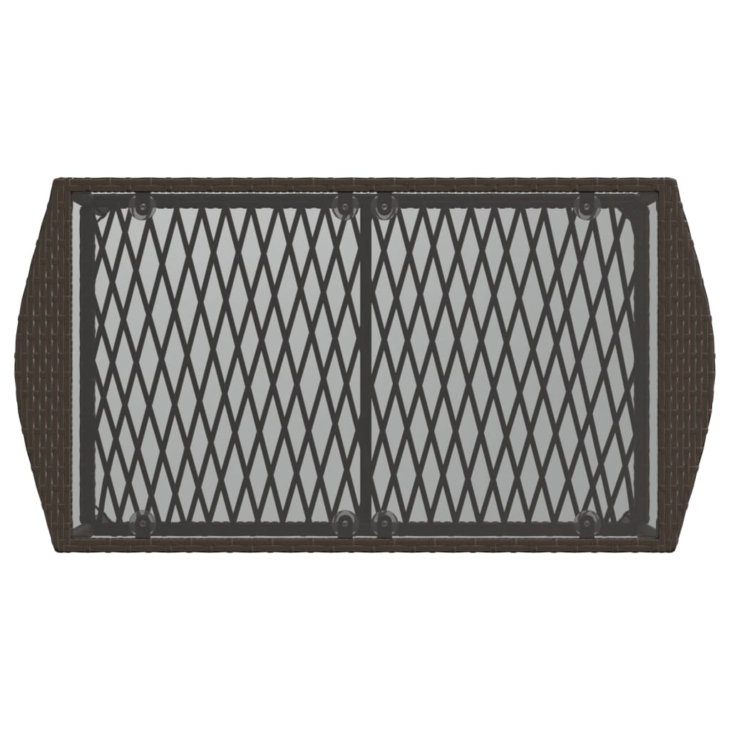 Set Divano da Giardino 4 pz con Cuscini Marrone in Polyrattan | homemem39