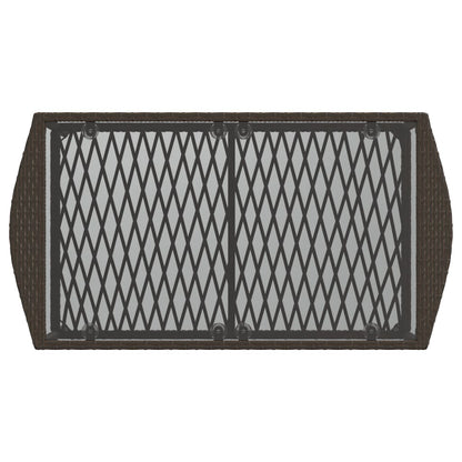 Set Divano da Giardino 4 pz con Cuscini Marrone in Polyrattan | homemem39