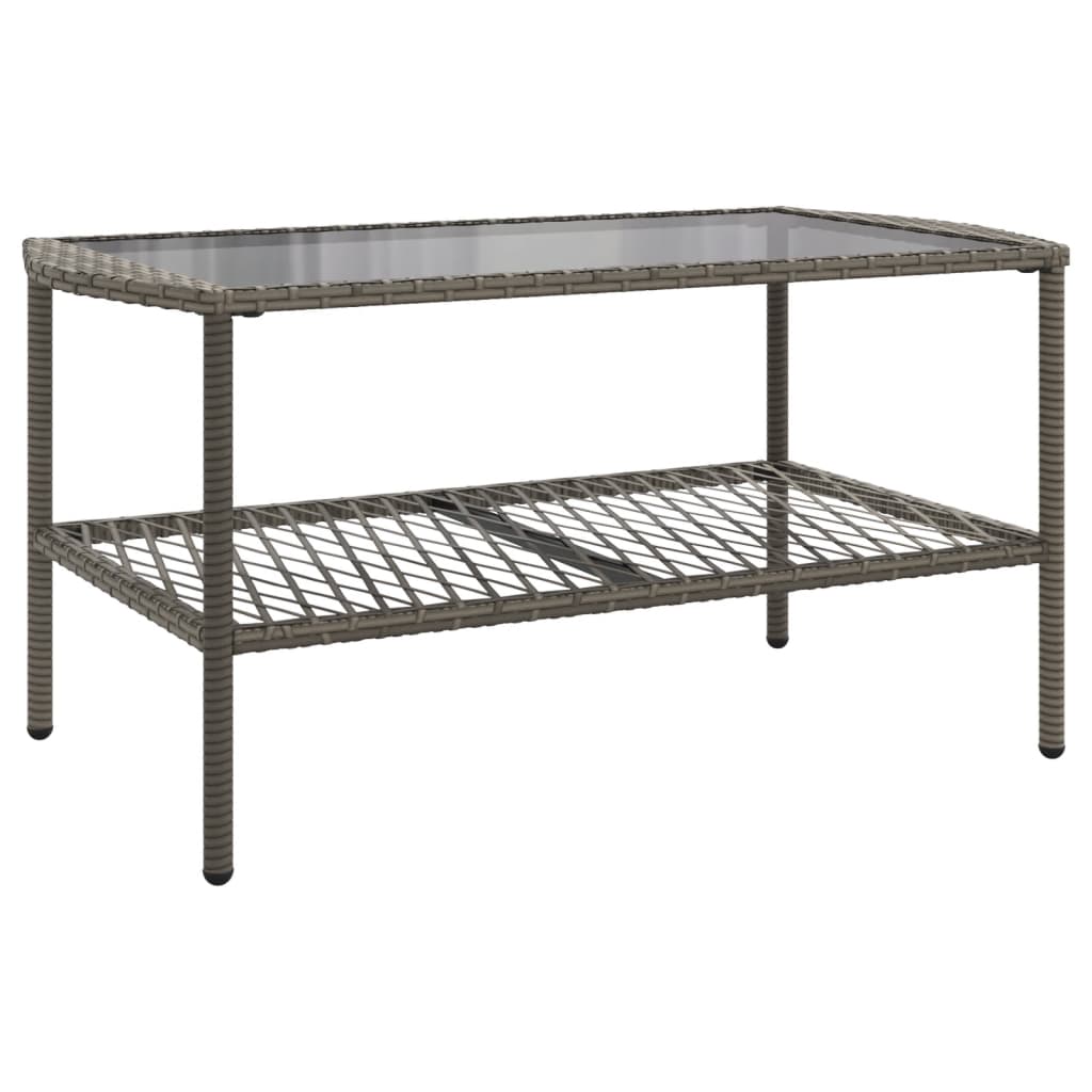 Set Divani da Giardino 4 pz con Cuscini in Polyrattan Grigio | homemem39
