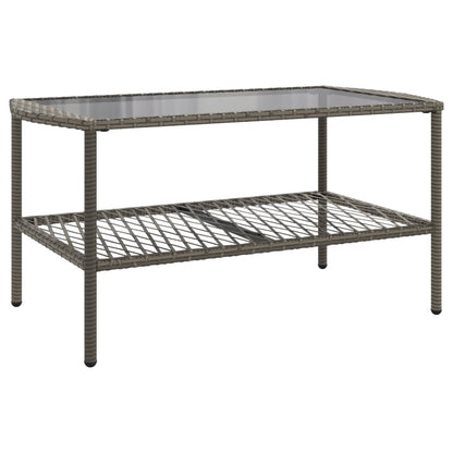 Set Divani da Giardino 4 pz con Cuscini in Polyrattan Grigio | homemem39