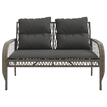Set Divani da Giardino 4 pz con Cuscini in Polyrattan Grigio | homemem39