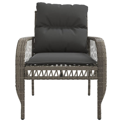 Set Divani da Giardino 4 pz con Cuscini in Polyrattan Grigio | homemem39