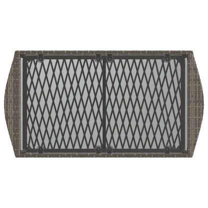 Set Divani da Giardino 4 pz con Cuscini in Polyrattan Grigio | homemem39