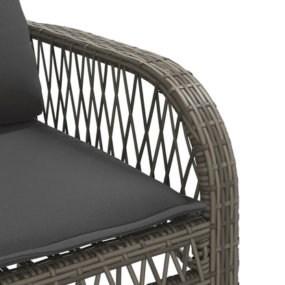 Set Divani da Giardino 4 pz con Cuscini in Polyrattan Grigio | homemem39