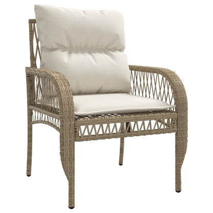 Set Divano da Giardino 4 pz con Cuscini Beige in Polyrattan - homemem39