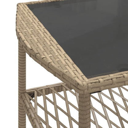 Set Divano da Giardino 4 pz con Cuscini Beige in Polyrattan
