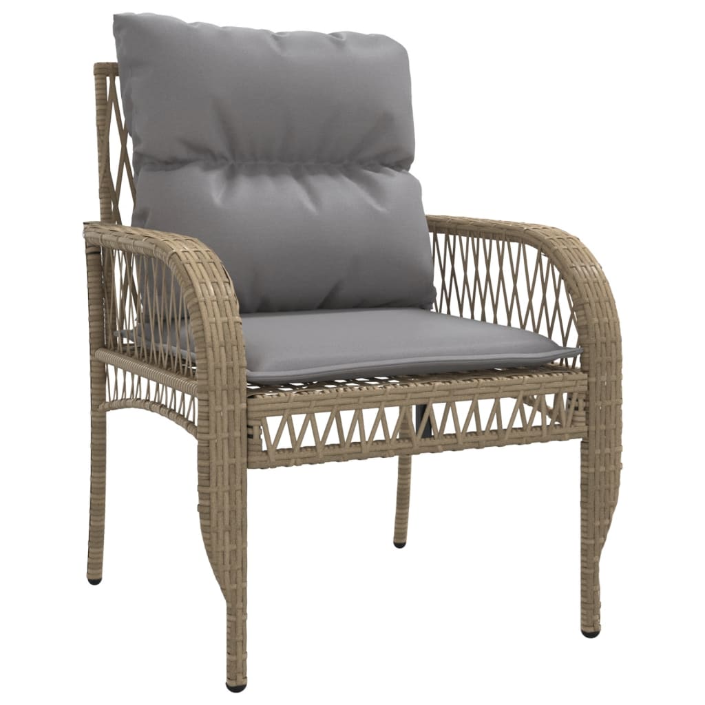 Set Divano da Giardino 4 pz con Cuscini Beige in Polyrattan | homemem39