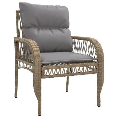 Set Divano da Giardino 4 pz con Cuscini Beige in Polyrattan | homemem39