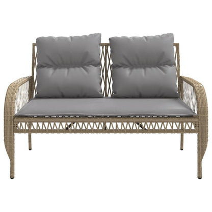 Set Divano da Giardino 4 pz con Cuscini Beige in Polyrattan | homemem39