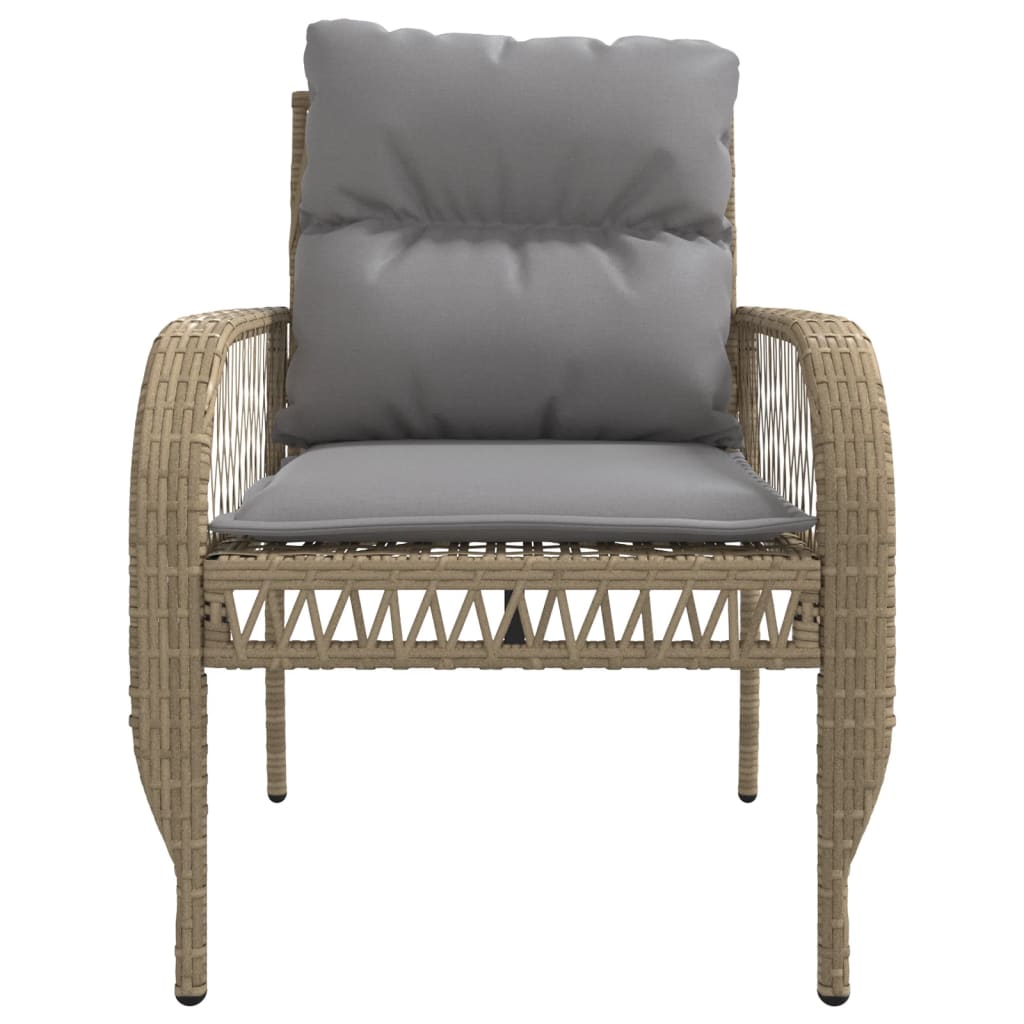 Set Divano da Giardino 4 pz con Cuscini Beige in Polyrattan | homemem39