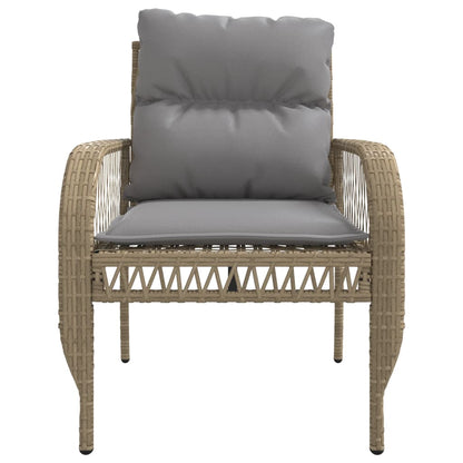 Set Divano da Giardino 4 pz con Cuscini Beige in Polyrattan | homemem39