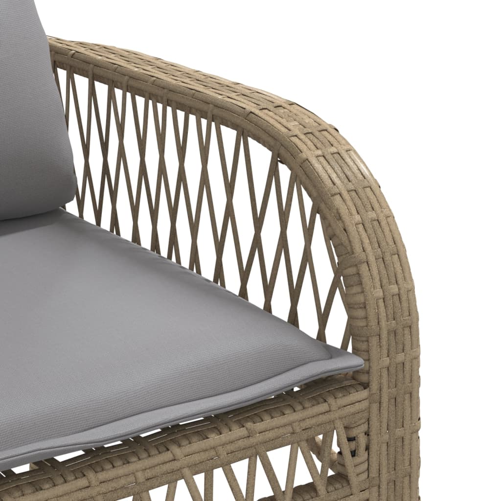 Set Divano da Giardino 4 pz con Cuscini Beige in Polyrattan | homemem39