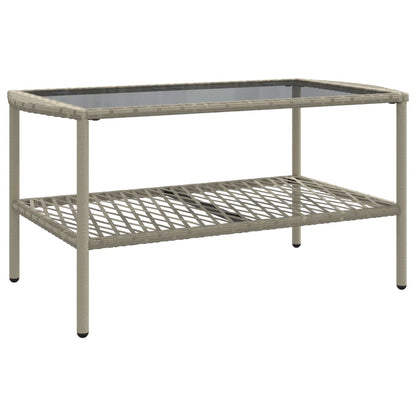 Set Divano da Giardino 4pz con Cuscini Grigio Chiaro Polyrattan | homemem39