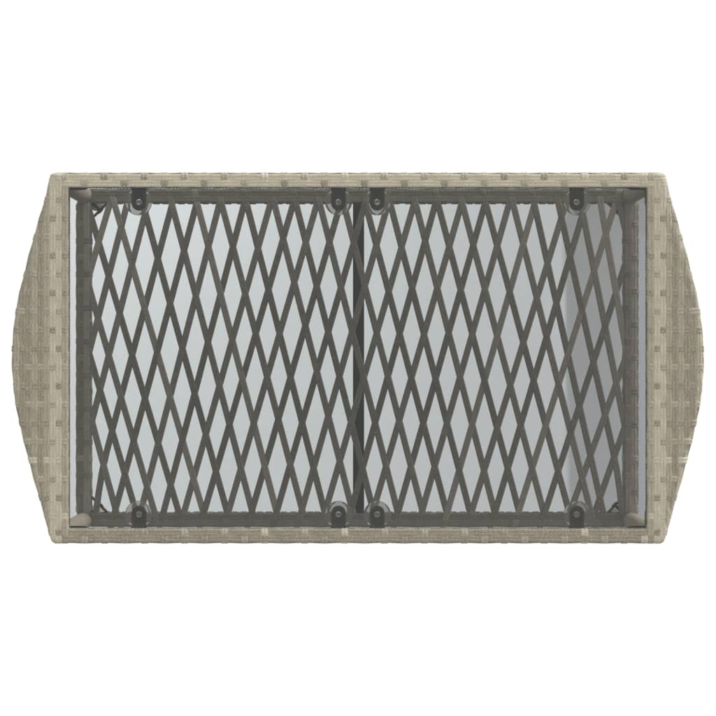 Set Divano da Giardino 4pz con Cuscini Grigio Chiaro Polyrattan | homemem39