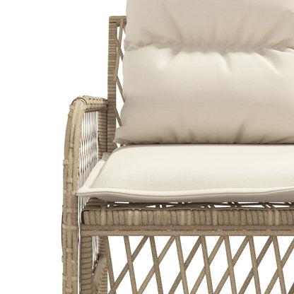 Set Divani da Giardino 2 pz con Cuscini Beige in Polyrattan - homemem39