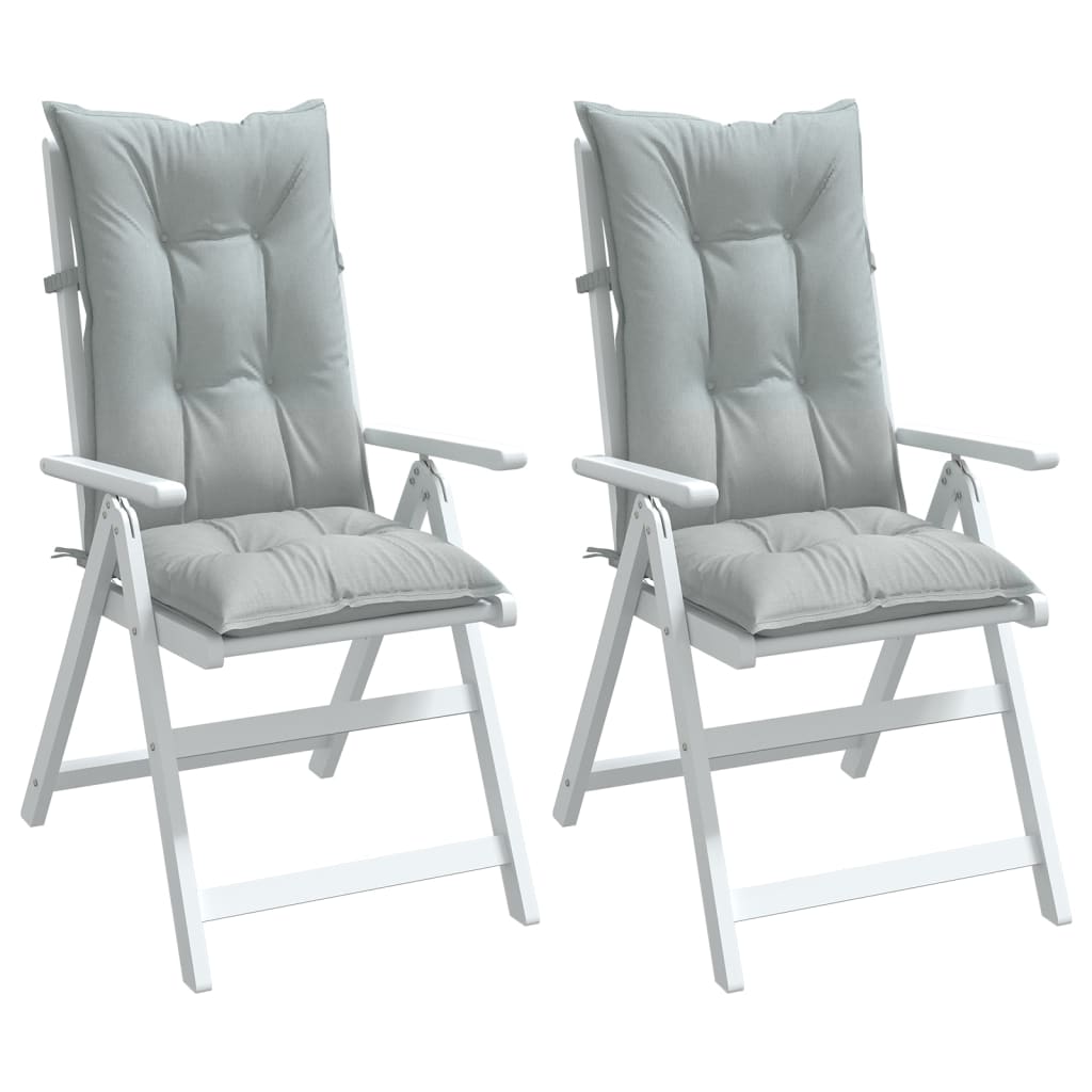 Cuscini Sedia Schiena Alta 2 Grigio Mélange 120x50x7 Tessuto | homemem39