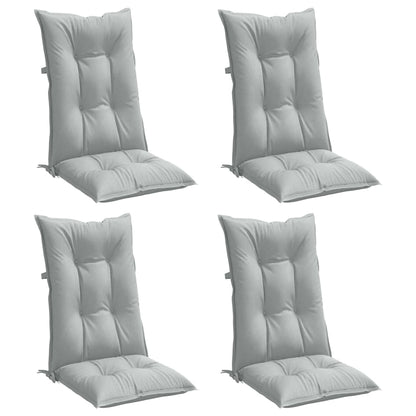 Cuscini Sedia Schiena Alta 4 Grigio Mélange 120x50x7 Tessuto | homemem39