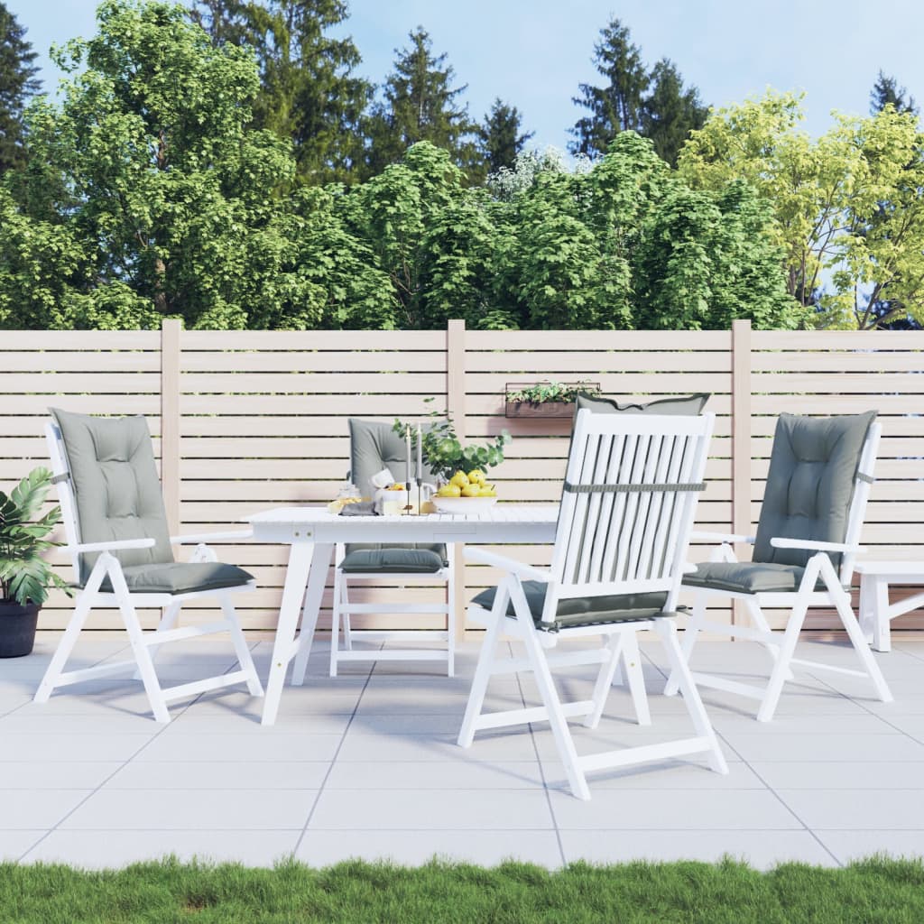 Cuscini Sedia Schiena Alta 4 Grigio Mélange 120x50x7 Tessuto | homemem39