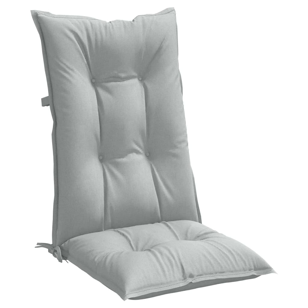 Cuscini Sedia Schiena Alta 4 Grigio Mélange 120x50x7 Tessuto | homemem39