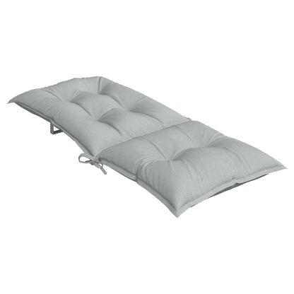 Cuscini Sedia Schiena Alta 4 Grigio Mélange 120x50x7 Tessuto | homemem39