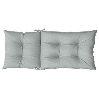 Cuscini Sedia Schiena Alta 4 Grigio Mélange 120x50x7 Tessuto | homemem39