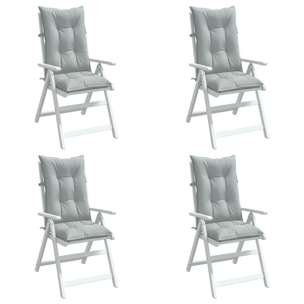 Cuscini Sedia Schiena Alta 4 Grigio Mélange 120x50x7 Tessuto | homemem39
