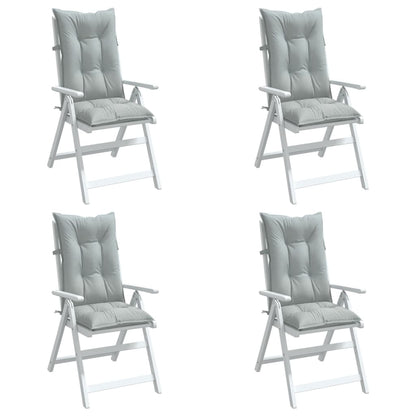 Cuscini Sedia Schiena Alta 4 Grigio Mélange 120x50x7 Tessuto | homemem39