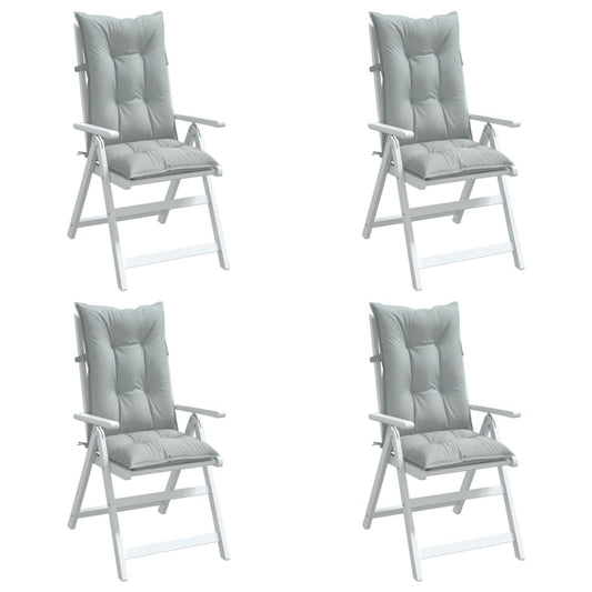 Cuscini Sedia Schiena Alta 4 Grigio Mélange 120x50x7 Tessuto | homemem39