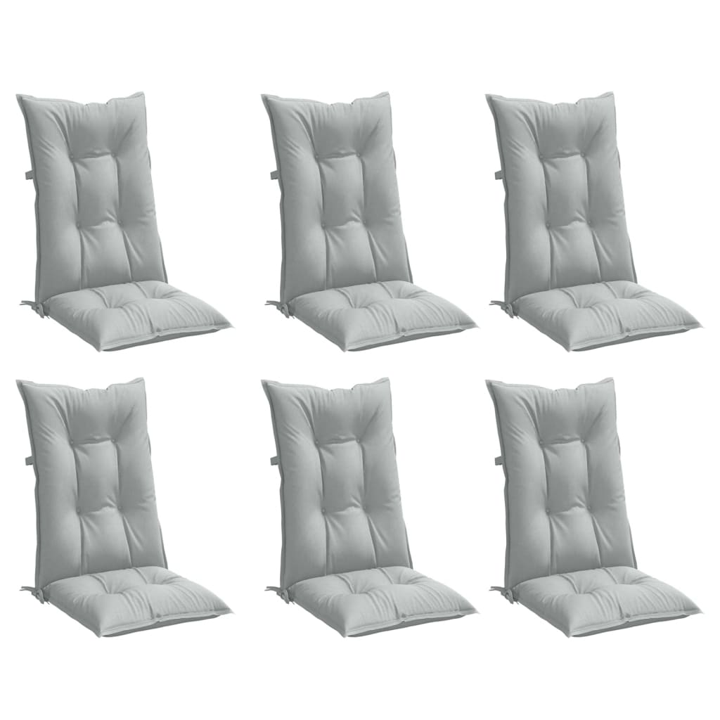 Cuscini Sedia Schiena Alta 6 Grigio Mélange 120x50x7 Tessuto | homemem39