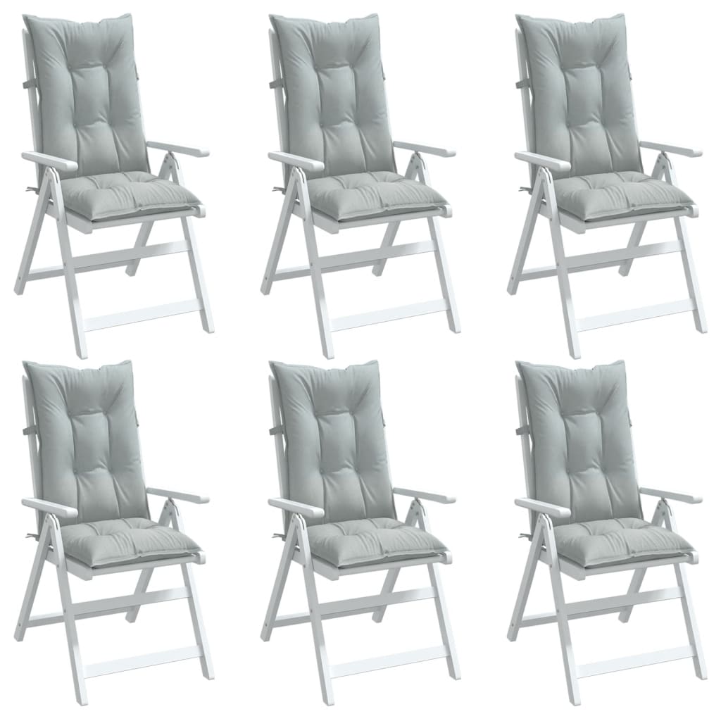 Cuscini Sedia Schiena Alta 6 Grigio Mélange 120x50x7 Tessuto | homemem39
