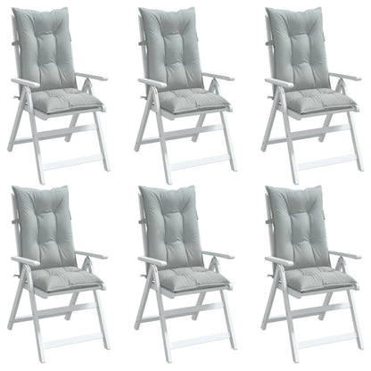 Cuscini Sedia Schiena Alta 6 Grigio Mélange 120x50x7 Tessuto | homemem39