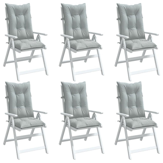 Cuscini Sedia Schiena Alta 6 Grigio Mélange 120x50x7 Tessuto | homemem39