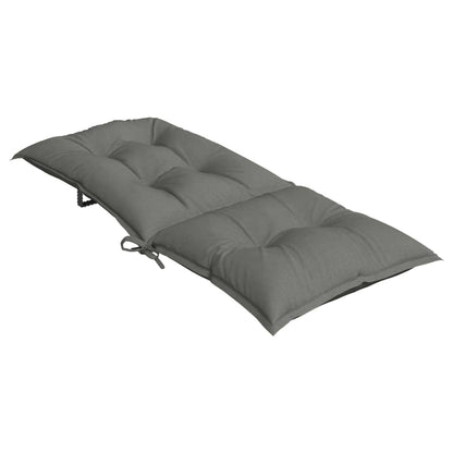 High Back Chair Cushions 4 Mélange Gray 120x50x7 Fabric