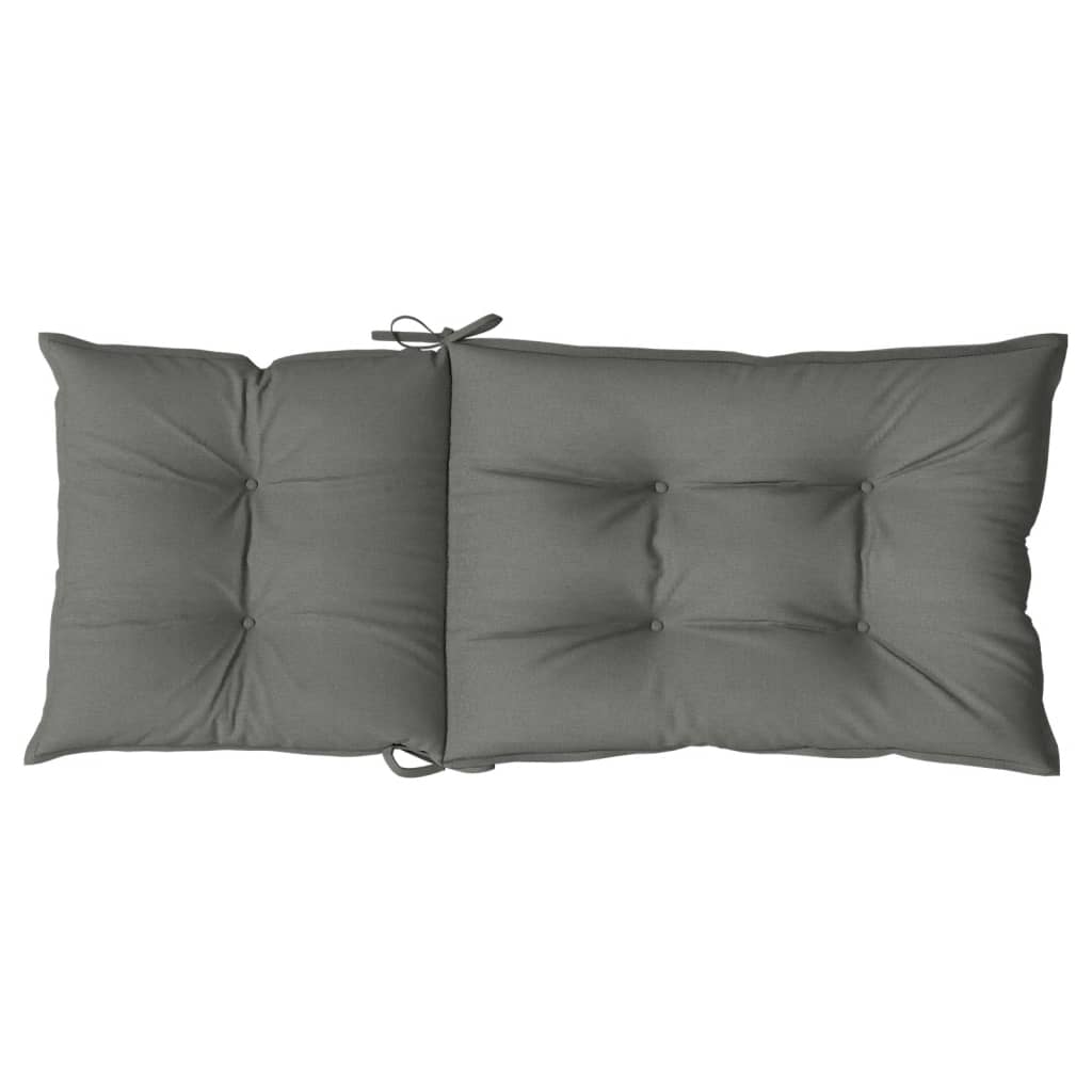 Cuscini Sedia Schiena Alta 4 Grigio Mélange 120x50x7 Tessuto | homemem39
