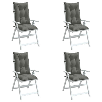 High Back Chair Cushions 4 Mélange Gray 120x50x7 Fabric