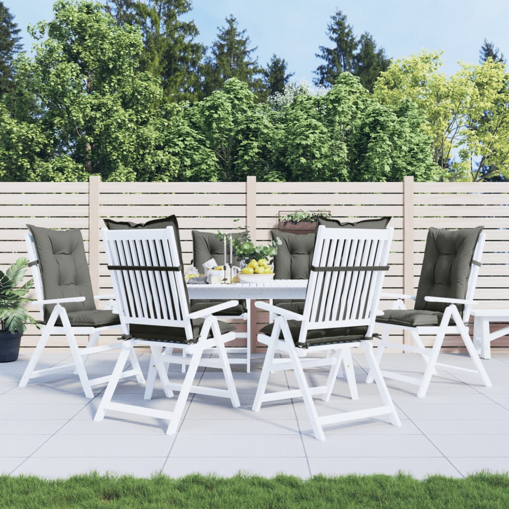 Cuscini Sedia Schiena Alta 6 Grigio Mélange 120x50x7 Tessuto | homemem39