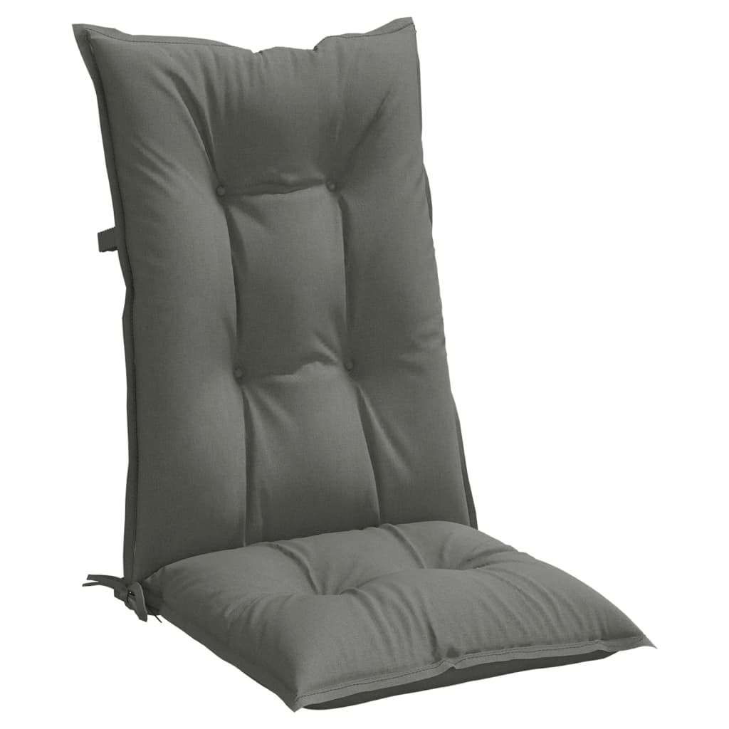 Cuscini Sedia Schiena Alta 6 Grigio Mélange 120x50x7 Tessuto | homemem39