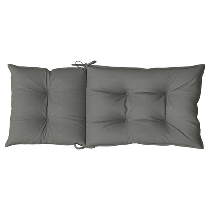 Cuscini Sedia Schiena Alta 6 Grigio Mélange 120x50x7 Tessuto