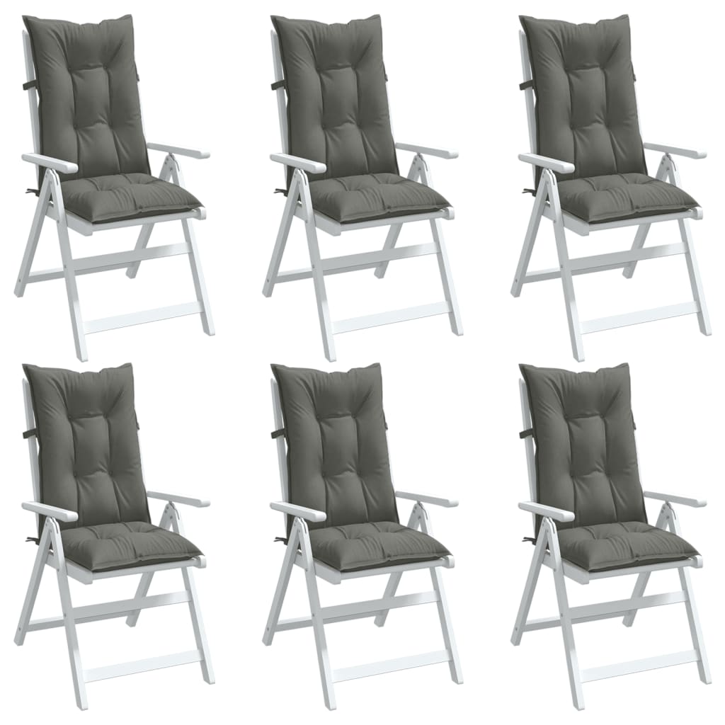 Cuscini Sedia Schiena Alta 6 Grigio Mélange 120x50x7 Tessuto | homemem39