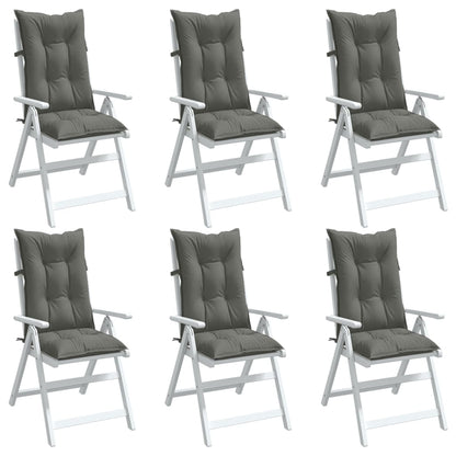 Cuscini Sedia Schiena Alta 6 Grigio Mélange 120x50x7 Tessuto | homemem39