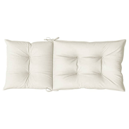 Cuscini Sedia Schiena Alta 2 Crema Mélange 120x50x7 Tessuto | homemem39